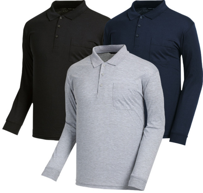 1+1 30수 면 카라 긴팔 티셔츠(2장세트)