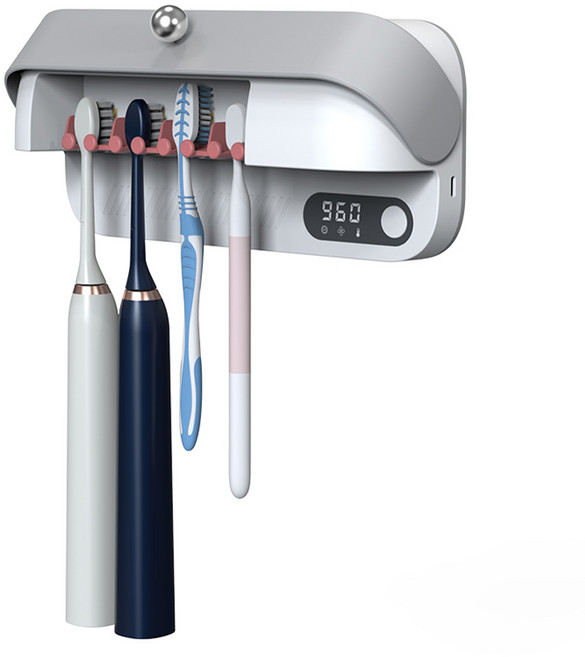 온다온 3in1 클린 가정용 칫솔 살균기 칫솔 살균기 UV 히팅 분리 세척 가능 소독기 면도기 소독, 화이트, Y-006