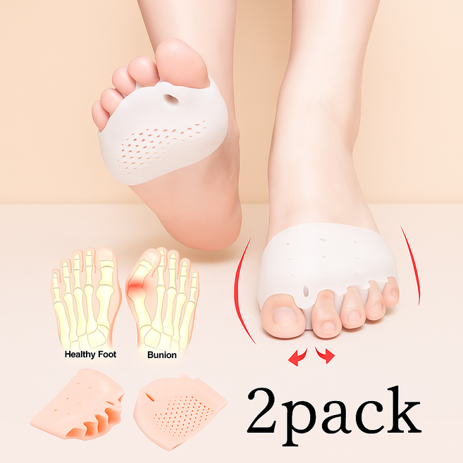 루세타 발바닥 패드 앞꿈치 실리콘 쿠션 물집방지 중족골패드 발바닥보호, 2세트
