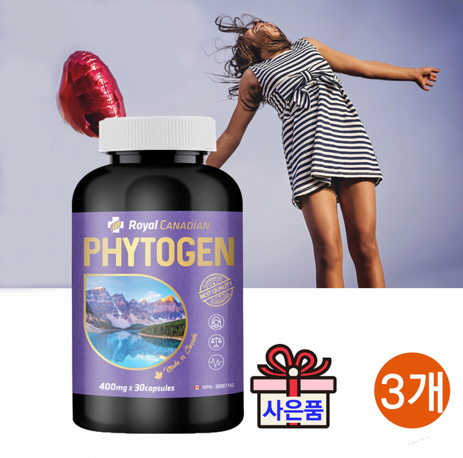 로얄캐네디언 파이토젠 +중년 여성 갱년기 영양제 PHYTOGEN 식물성 캐나다, 3개, 30정