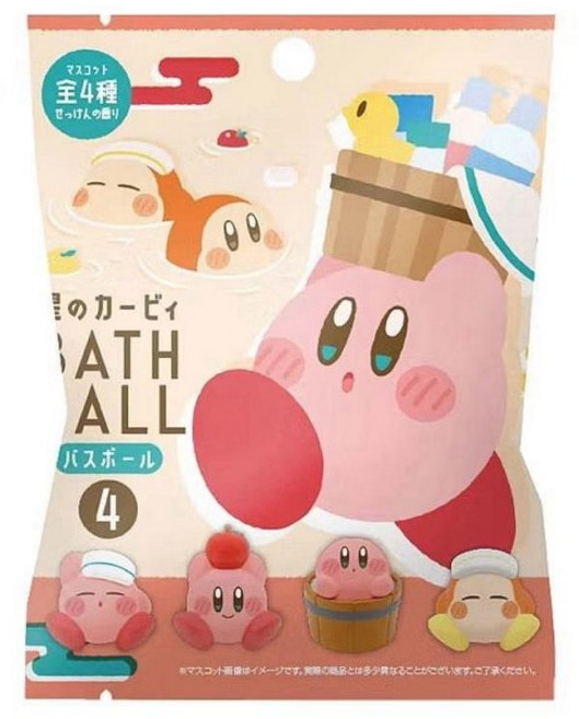 星のカービィ 泡澡球 內含4款可愛角色吊飾, 混色, 1個