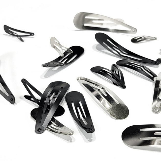 S 똑딱이 머리핀 클립 앞머리 BK7cm