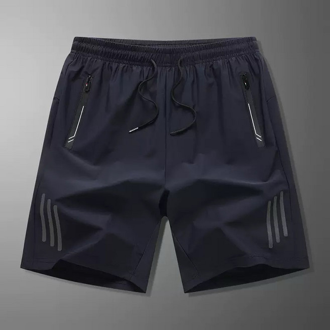 冰絲彈力運動短褲 透氣跑步健身短褲