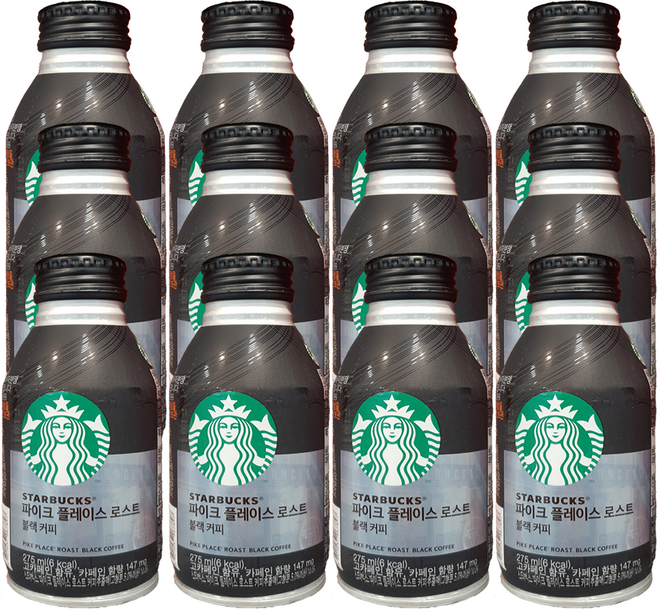 스타벅스 파이크 플레이스 로스트 블랙커피, 275ml, 12개