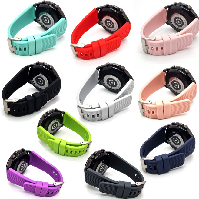 갤럭시워치3스트랩 갤럭시워치345mm스트랩 실리콘스트랩 3+1 호환, 20mm 실리콘, 네이비, 1개