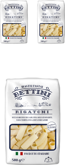 베티니 100% 이탈리아 듀럼밀 무염 리가토니 파스타면, 3개, 500g