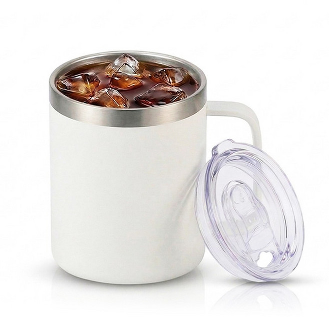 도로 보온 보냉 텀블러 머그컵 355ml 6색, 화이트, 1개