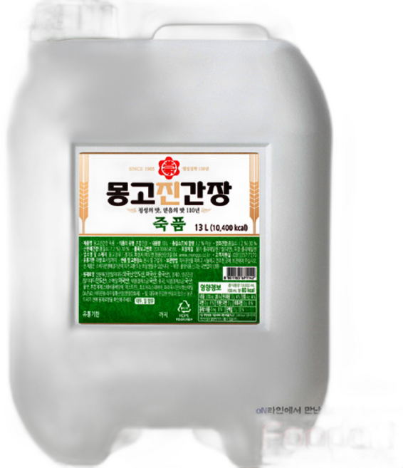 몽고장유 부천 몽고 죽품 간장, 13L, 1개