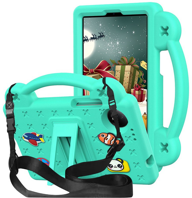 스냅케이스 레드미 패드 SE 8.7 호환 애니멀비츠 에바폼 케이스, 민트, 1개