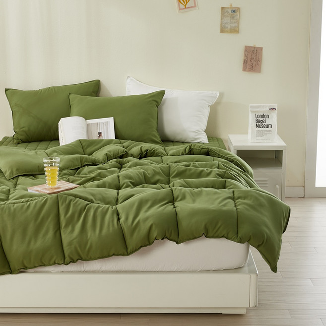 호텔베딩 프리미엄 마이크로 샤틴 차렵이불 이불세트 SS / Q 7컬러