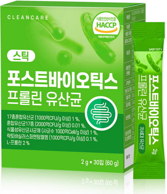 포스트바이오틱스 프롤린 유산균 스틱, 60g, 1개