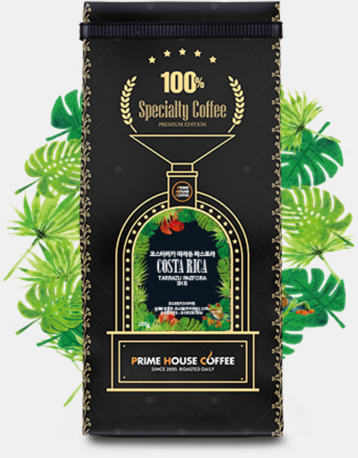 코스타리카 따라쥬 파스토라 스페셜티 원두커피 200g, 가늘게 (에스프레소/모카포트용), 1개