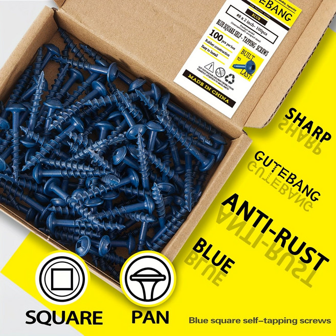 자기사람 나사 시멘트 나사 구자형 머리 방청 코팅, 100개