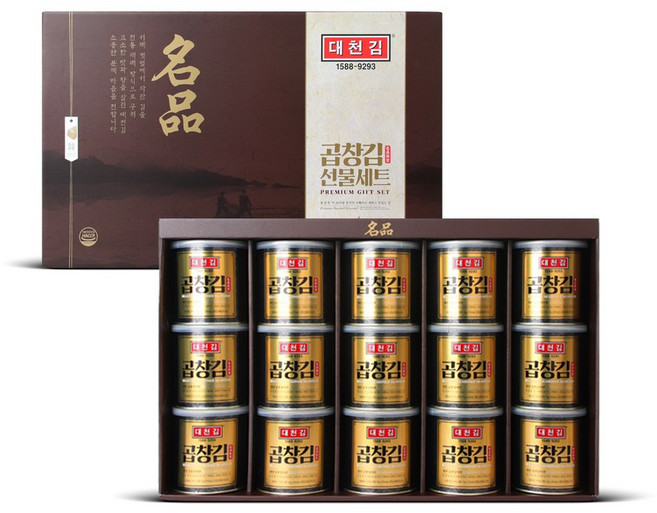 [S715] 대천김 명품 세트 30g 15캔, 15개
