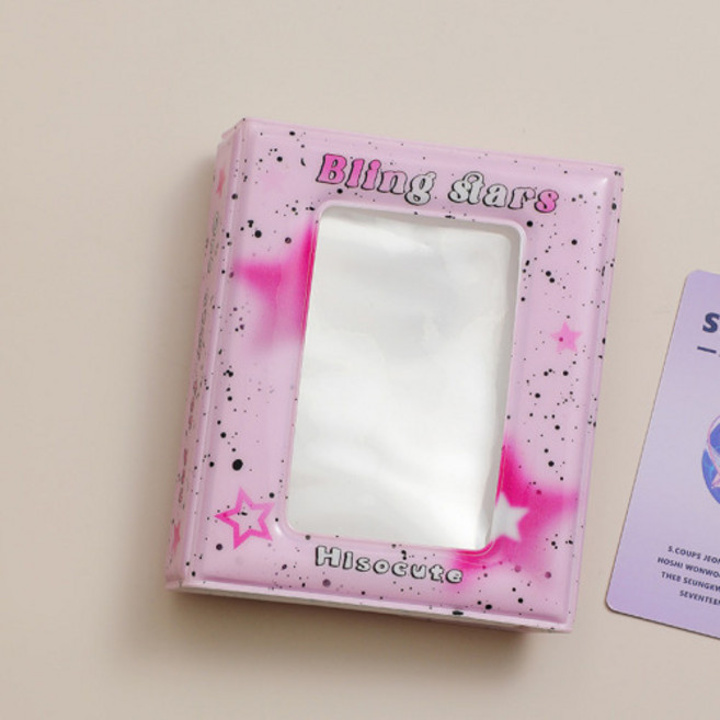 바닐라제이 Bling Stars 1단 콜북 포토카드 앨범 콜렉트북, 핑크