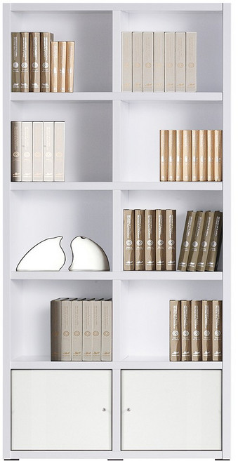 예뫼솔 5단-1000책장(하문) 책꽂이 수납장 진열장, 5단-1000책장(하문)-화이트, 5단