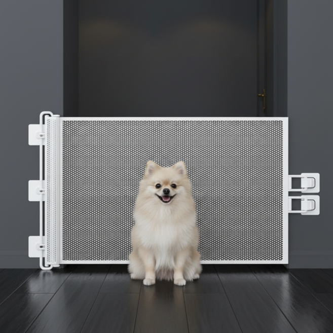 [무타공] 반려동물 슬라이드 안전문 애묘 애견, 1개, 블랙