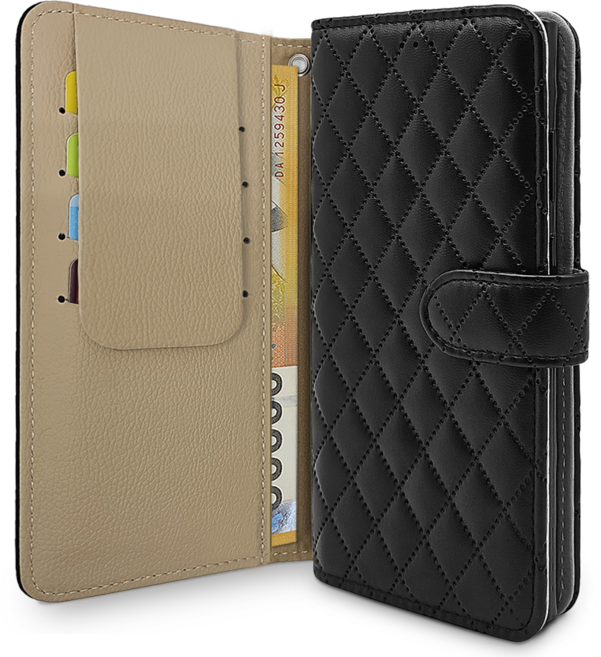 아리움 헤리스 퀼팅 지갑형 카드 분실방지 덮개 다이어리 케이스