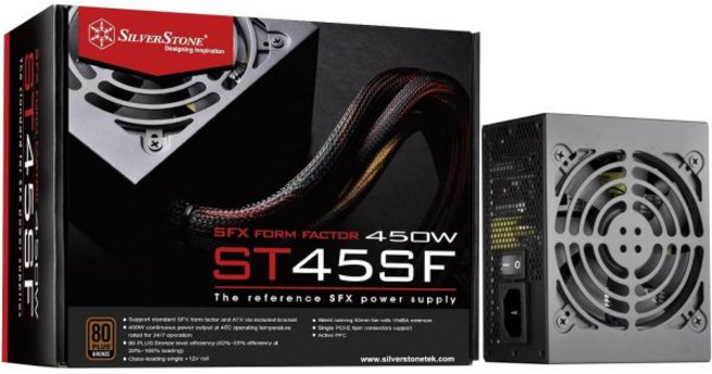 SilverStone Technology실버스톤 테크놀로지 450W SFX 폼팩터 80플러스 브론즈 전원장치ST45SFV3USA SSTST45SFV3USA, 1개
