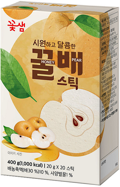 꽃샘 꿀배 스틱, 1개, 20개입, 20g