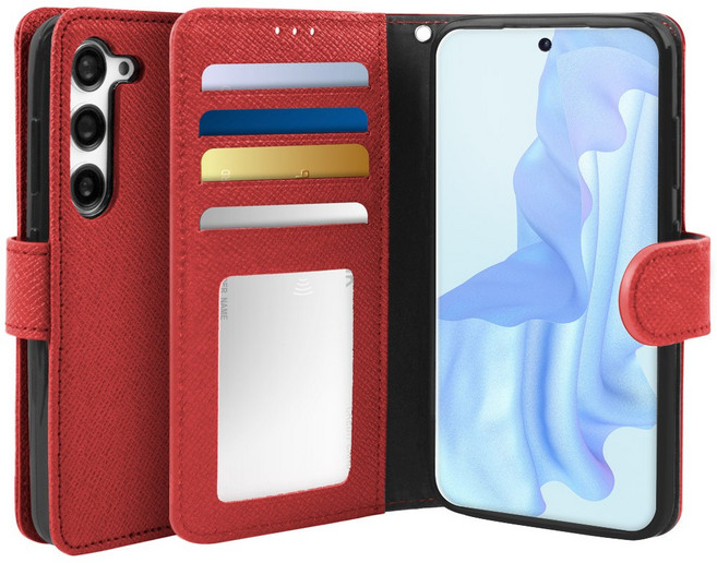 폰누리 미라쥬 소가죽 지갑형 카드 수납 휴대폰 케이스