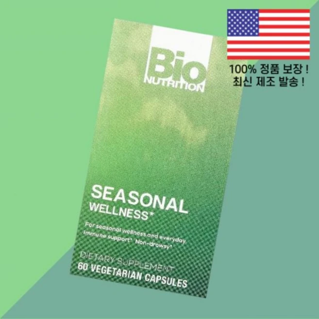 바이오 뉴트리션 계절별 식물성 베지캡슐 60정 Bio Nutrition Seasonal Wellness 60 Vegetarian Capsules, 1개 - 쿠팡