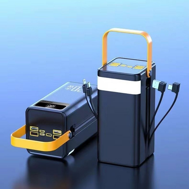 대용량 보조 배터리 160000mAh 120W 고속충전 PD 20W 차박 캠핑용, 블랙