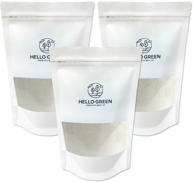헬로우그린 국산 겉보리 가루 분말 (팩), 3개, 500g
