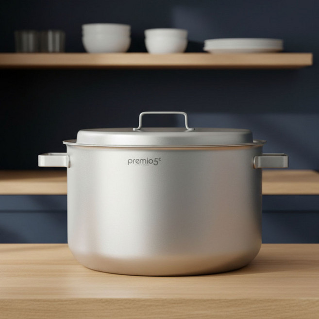 키친아트 무연마제 인덕션 곰솥냄비 통5중 스텐 냄비 인덕션 곰솥 큰냄비 들통 클린, 1개, 실버, 28cm