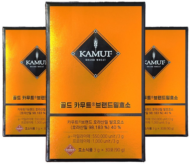 그레인온 골드카무트 브랜드밀 효소G 30p, 30회분, 3개
