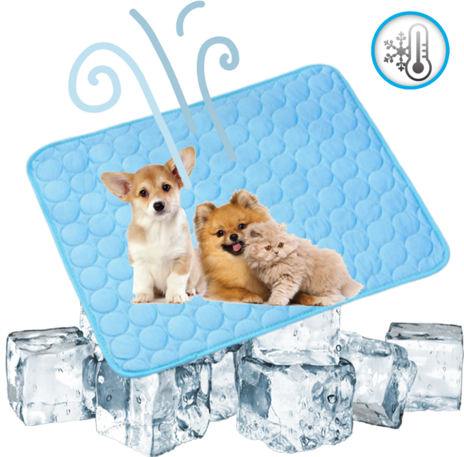 드리피 강력쿨링 내구성갑 애견 쿨매트 냉감, 오션블루, 1개
