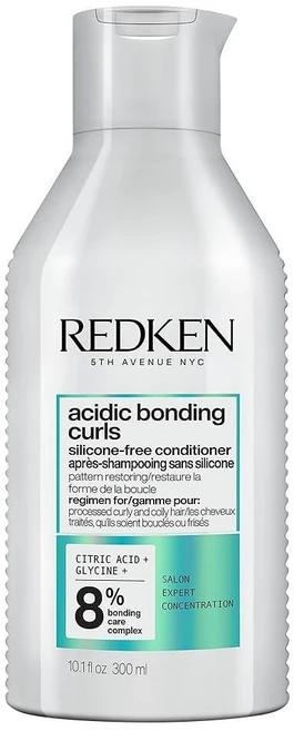 Redken Acidic Bonding Curls 실리콘 프리 컨디셔너 | 꼬임과 곱슬머리용 | 결합 생성 및 컬 강도 회복 | 컬 본드 기술 및 코코넛 오일 포함, 1, 300ml - 쿠팡