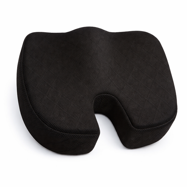 에클레냐 무중력 체중분산 메모리폼 꼬리뼈 무하중방석, 블랙