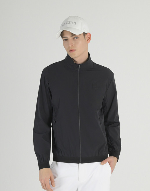 25SS 블랙 남성 에센셜 여름 홑겹 바람막이 HUJU5B301BK