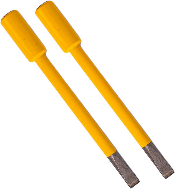 툴리버 초경 다가네 노랑색 타격 타일 정 타공 공구, 2개