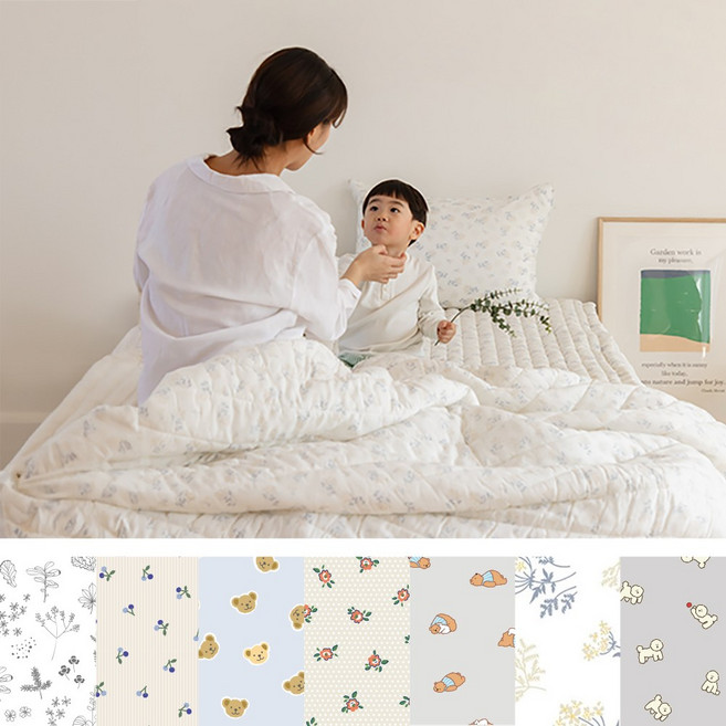 데일리라이크 소프트 모달 워싱 항균 패밀리 여름 침구 단품/세트 (이불+베개커버+패드) (SS Q)