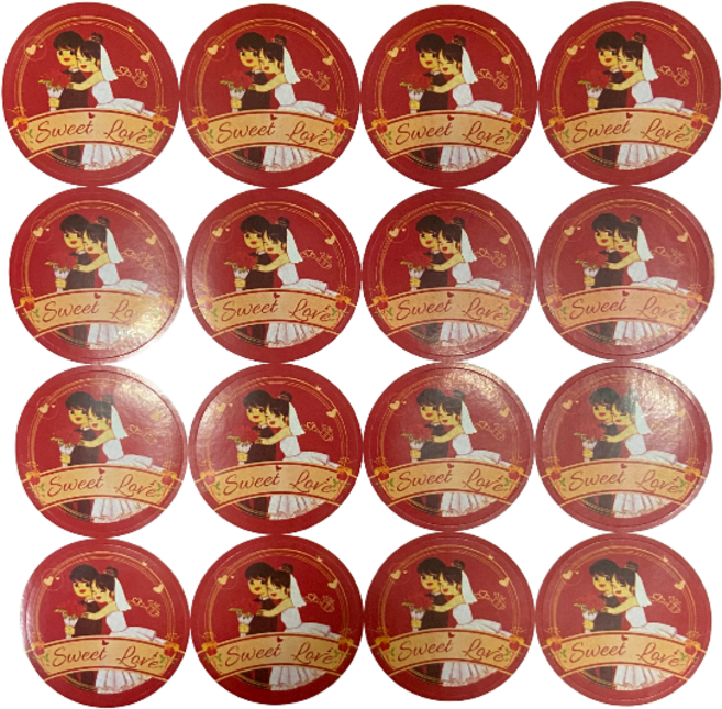 結婚囍字貼紙 婚禮小物裝飾 喜糖盒/紅包袋裝飾 婚慶用品, 16貼百年好合, 1套