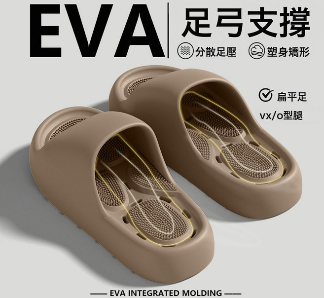 足弓支撐按摩拖鞋女款2026新款夏季家居室內厚底防滑eva靜音涼拖