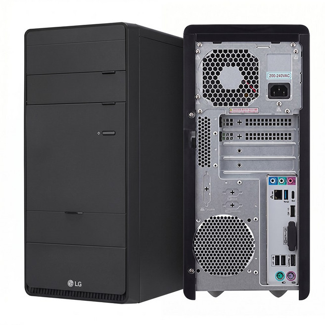 LG 컴퓨터 본체 윈도우11 i7 9세대 4K지원, 블랙, B80FV 9700 HDD500GB, 240GB, 16GB, WIN11 Pro
