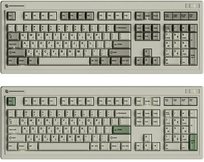 에프엘이스포츠 유무선 블루투스 기계식 키보드, 레트로그레이, OG104, 제조사축