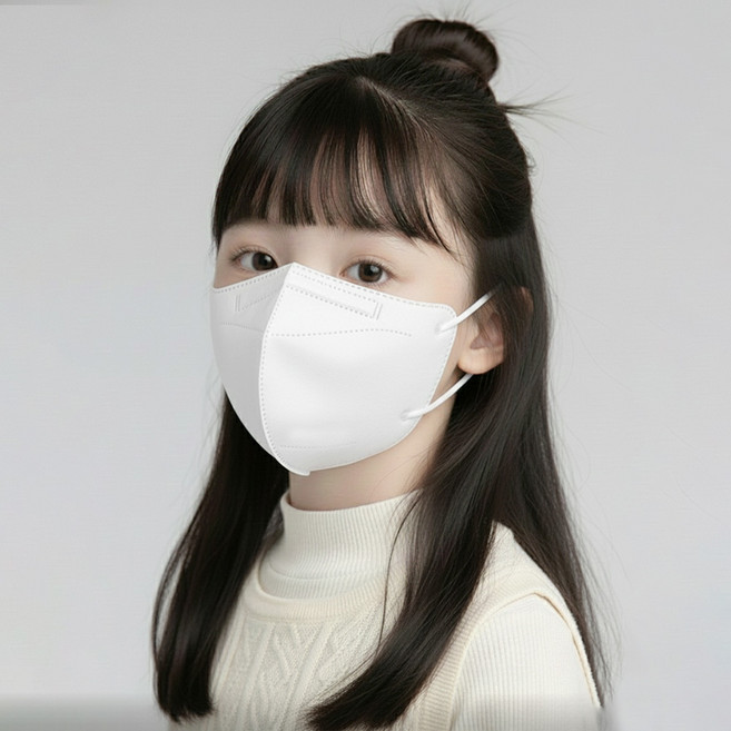KF94 새부리형 컬러 어린이 마스크 소형 100매 식약처 인증 황사 방역 마스크, (N) 소형 화이트, 1개