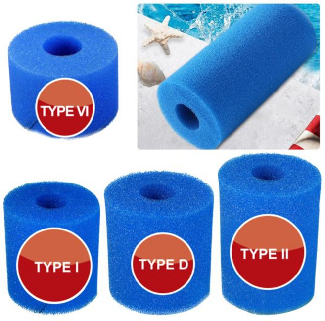 재사용 가능한 수영장 필터 스폰지 Intex Type I D 세척 거품 클리너 욕조 카트리지 정원 액세서리 도구