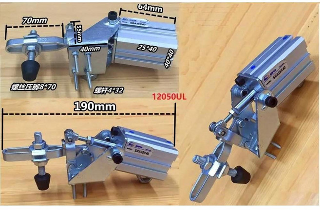 공압식 홀드 다운 토글 클램프 공기 구동 실린더 조절 전문가용, 1개