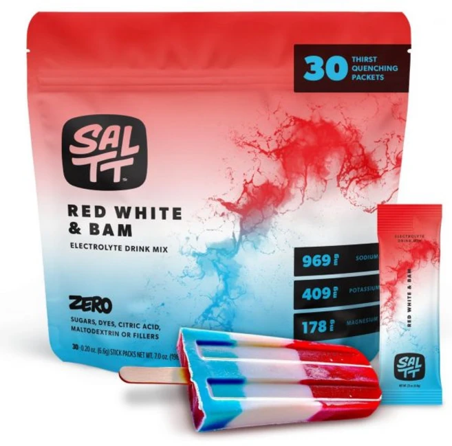 스포츠 운동 음료 믹스 파우더 Keto Chow 케토 차우 소금 전해질 팩 클린 슬레이트 무향 30개입 1팩 수분 공급 마그네슘 칼륨 나트륨 미네랄 트레이스 비건 글루텐 프리, 레드 화이트 & 밤 - 쿠팡