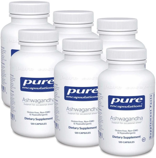 퓨어인캡슐레이션 아슈와간다 캡슐 Pure Encapsulations Ashwagandha, 6개, 120정 - 쿠팡