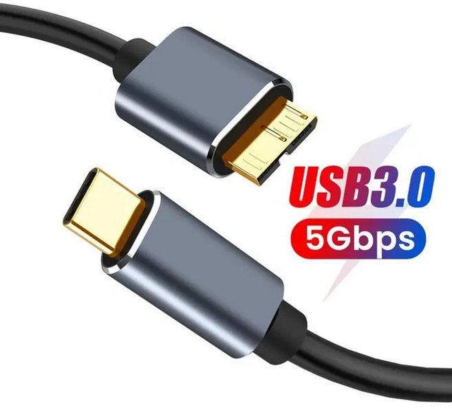 케이블 타입에서 커넥터 외장 하드 드라이브 디스크 컴퓨터용, Black_0.5M, 1개