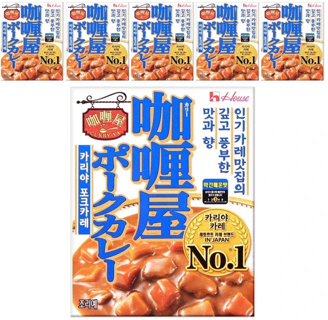 카리야 포크카레 약간 매운맛, 180g, 6개 - 쿠팡