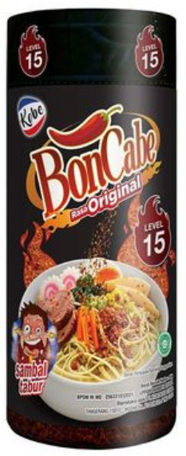 고베 본 까베 삼발 타부르 (오리지널 맛 레벨 15 칠리) Kobe Bon CABE Sambal Tabur (Chili Original Flavor Level 15) - 1.76, 1개