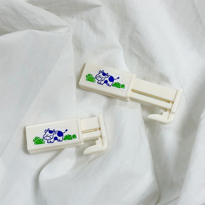 우유팩 밀봉 클립 집게 2P 세트, 본상품