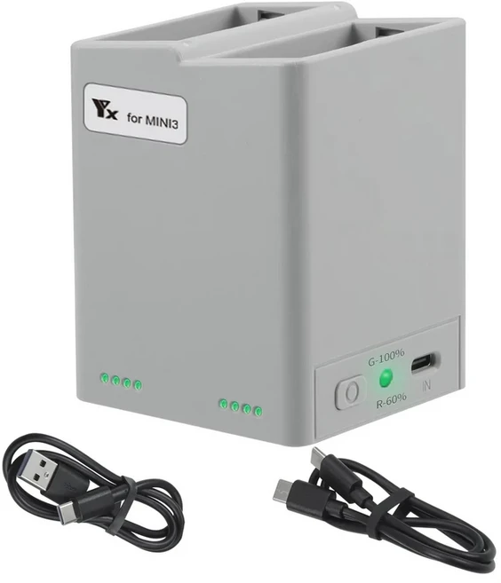 양방향 디지털 디스플레이 충전 허브 DJI Mini 4 Pro/Mini 3 Pro 충전 버틀러 보조베터리 드론용 배터리 지능형 충전기, [02] YX-D-MINI3-016, 1개